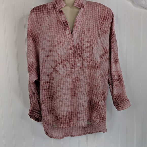 ANTHRO Holding Horses Tie Dye Plaid Pullover Sz S - Picture 4 of 14